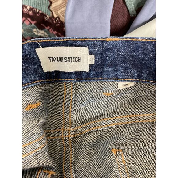 Taylor Stitch Jeans Mens 32x29 1/2 Slim Fit Selvedge Button Fly Organic Cotton - Picture 9 of 10